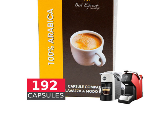 100% Arabica espresso - 192 Coffee Capsules A Modo Mio Compatible by Best Espresso