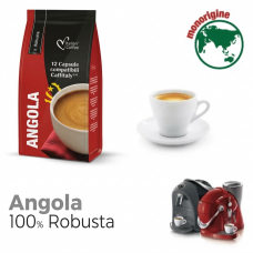Angola Single Origin 100% Robusta Coffee - 12  Coffee Capsules Caffitaly Compatible by Italian Coffee