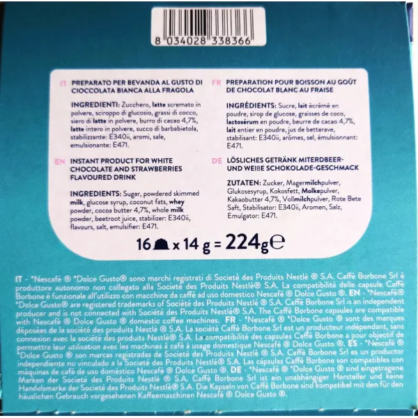 Cheesecake - 16 Dolce Gusto capsules compatible by Borbone 