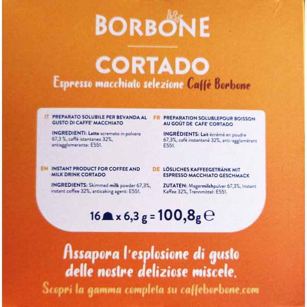 Cortado - 16 Dolce Gusto capsules compatible by Borbone