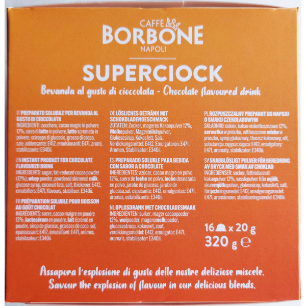 Superciock chocolate - 16 Dolce Gusto capsules compatible by Borbone