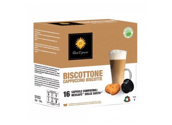 Biscottone - 16 Coffee Capsules Dolce Gusto Compatible by Best Espresso