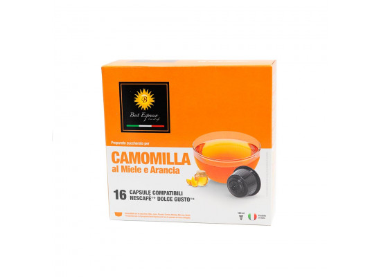 Orange Camomile Tea - 16 Coffee Capsules Dolce Gusto Compatible by Best Espresso