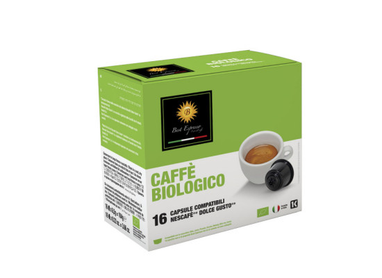 Organic Coffee - 16  coffee Capsules Dolce Gusto Compatible by Best Espresso