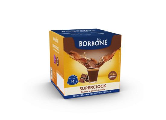 Superciock chocolate - 16 Dolce Gusto capsules compatible by Borbone