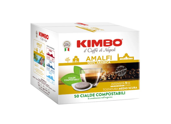 Espresso Amalfi 100% Arabica Coffee Pods  - 50 ESE Pods by Kimbo **PRE-ORDER SHIPS on 20th Oct.**