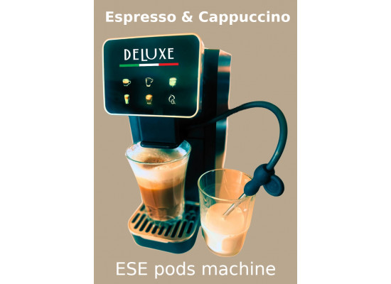 Aida Deluxe Black ESE pods Machine - espresso & Cappuccino