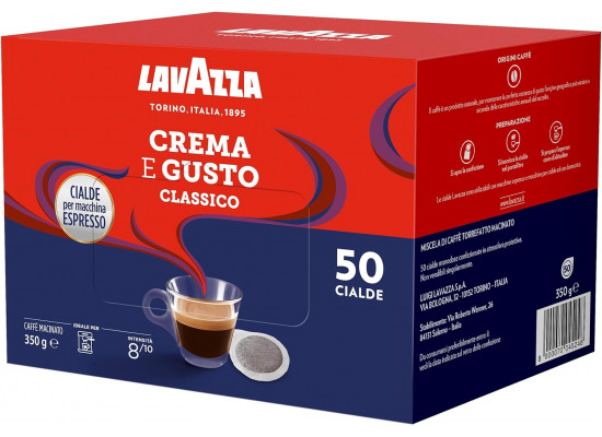 Crema e Gusto Espresso blend - 50 ESE Pods  by Lavazza