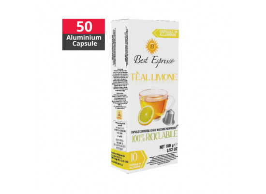 Lemon Tea -  50 Aluminium Capsule Nespresso Compatible - Best Espresso