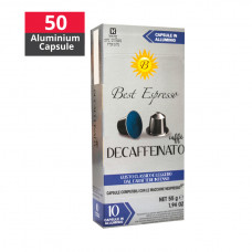 Decaf  blend - 50 Aluminium Capsule Nespresso Compatible - Best Espresso