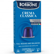 Crema Classic Blend 100 Aluminium coffee capsules compatible with Nespresso by Borbone 