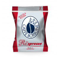 ROSSO - Red Blend 100 Respresso coffee capsules compatible with Nespresso by Borbone