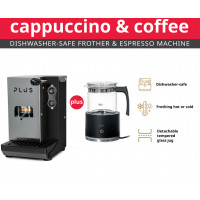 Frother + Machine - Aroma Plus ESE Machine & Dishwasher-safe Milk Frother!